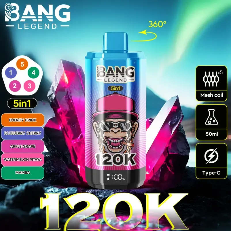 Bang 120000 Puffs 120K Legend 5 gusti in 1 Vape all'ingrosso