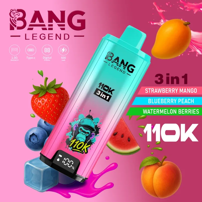 Bang Legend 110.000 sbuffi 110000 3 in 1 vaporizzatore monouso all'ingrosso