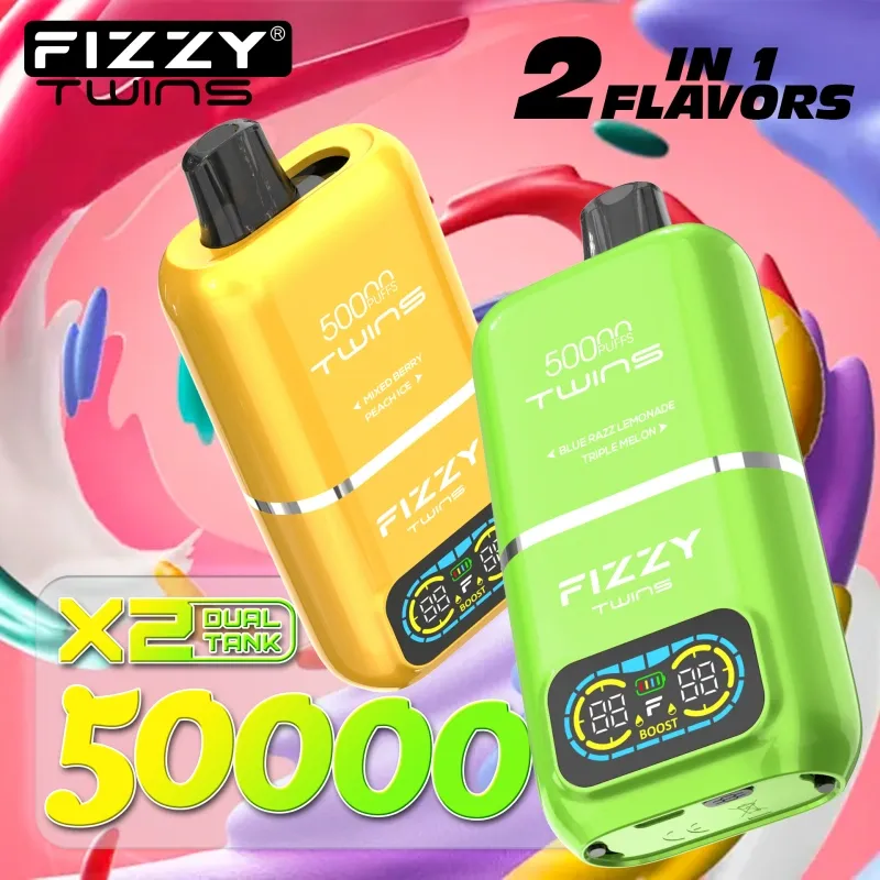 Fizzy 50k Puffs 50000 Twins 2-in-1 Vape usa e getta da magazzino UE