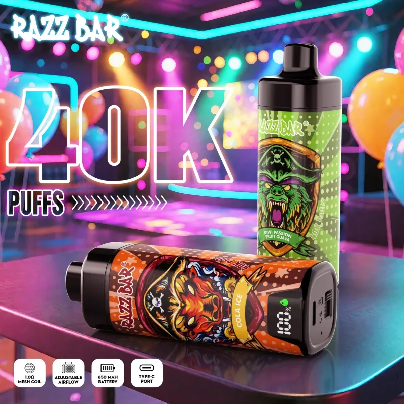 Razz Bar 40000 Puffs Smart Screen 40k Vape usa e getta