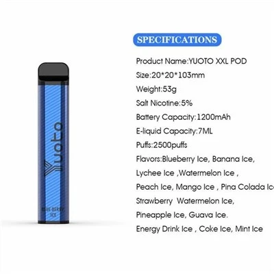 Yuoto xxl 2500 sbuffi vapodifica usa e getta